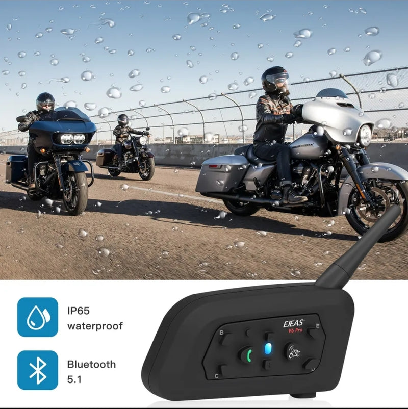 Comunicador de Capacete Moto V6 Ejeus Duplo.